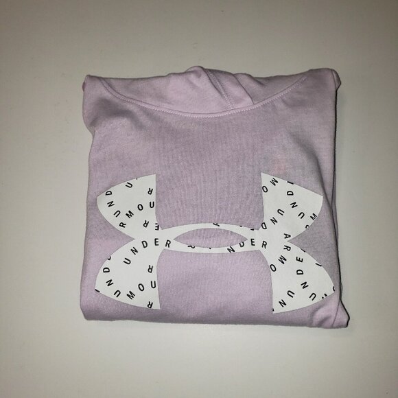 Under Armour Favorite Jersey Hoodie Girls' XLarge Purple & White Logo Athleisure - Picture 16 of 16